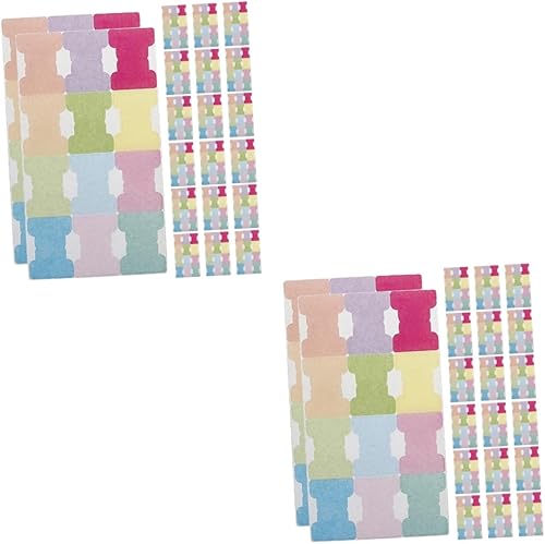 VILLCASE Marcadores de libros de 40 hojas, etiquetas de índice portátiles, pestañas adhesivas para páginas escolares, etiquetas de página, pestañas