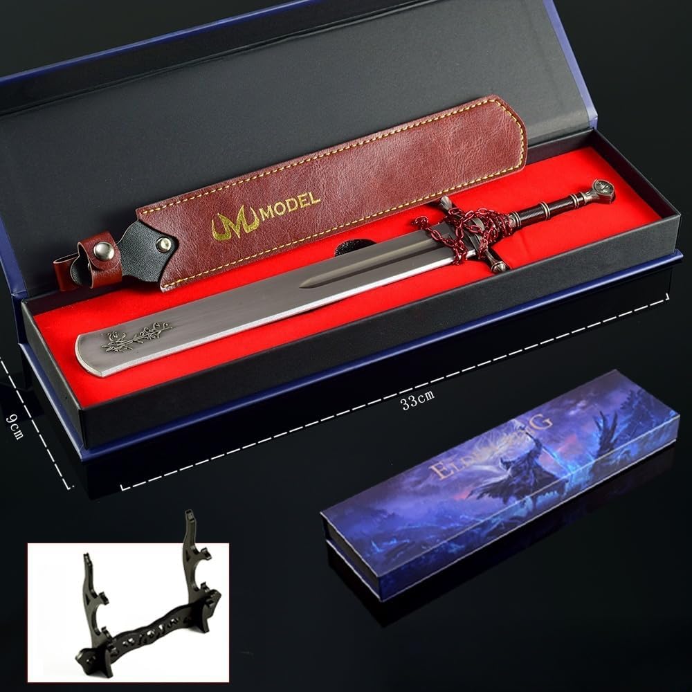 Superbuybox Game Elden Ring DLC Nightreign 12''30cm Marais Executioner's Sword Greatsword Giftbox Martial Arts Game Collection Gift Desk Decor w/Display Stand