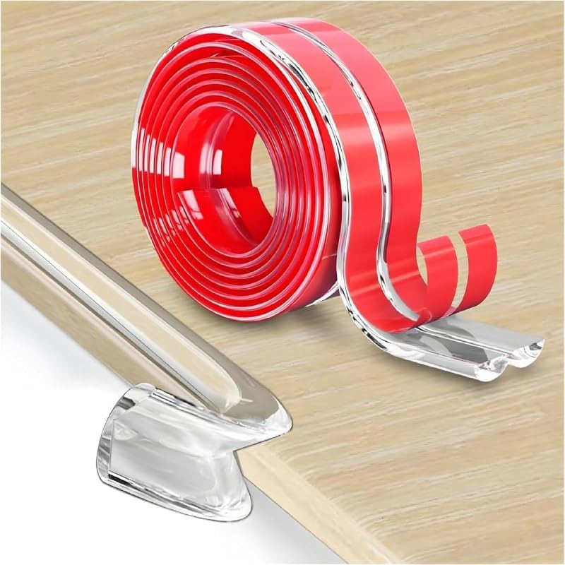 3-Meters Edge Protector, Baby Proofing Edge Protector Strip for Baby, Child Proof Table Edge Protectors Guards Safety Bumper Cover for Furniture Desk Crib Gate Bed Wall Soft Silicone-image-22