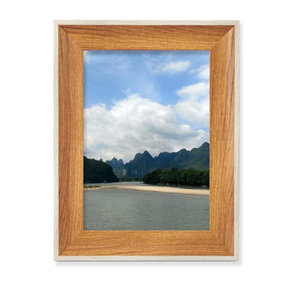 Marco de fotos de madera premium para imágenes de paisajes de alta resolución