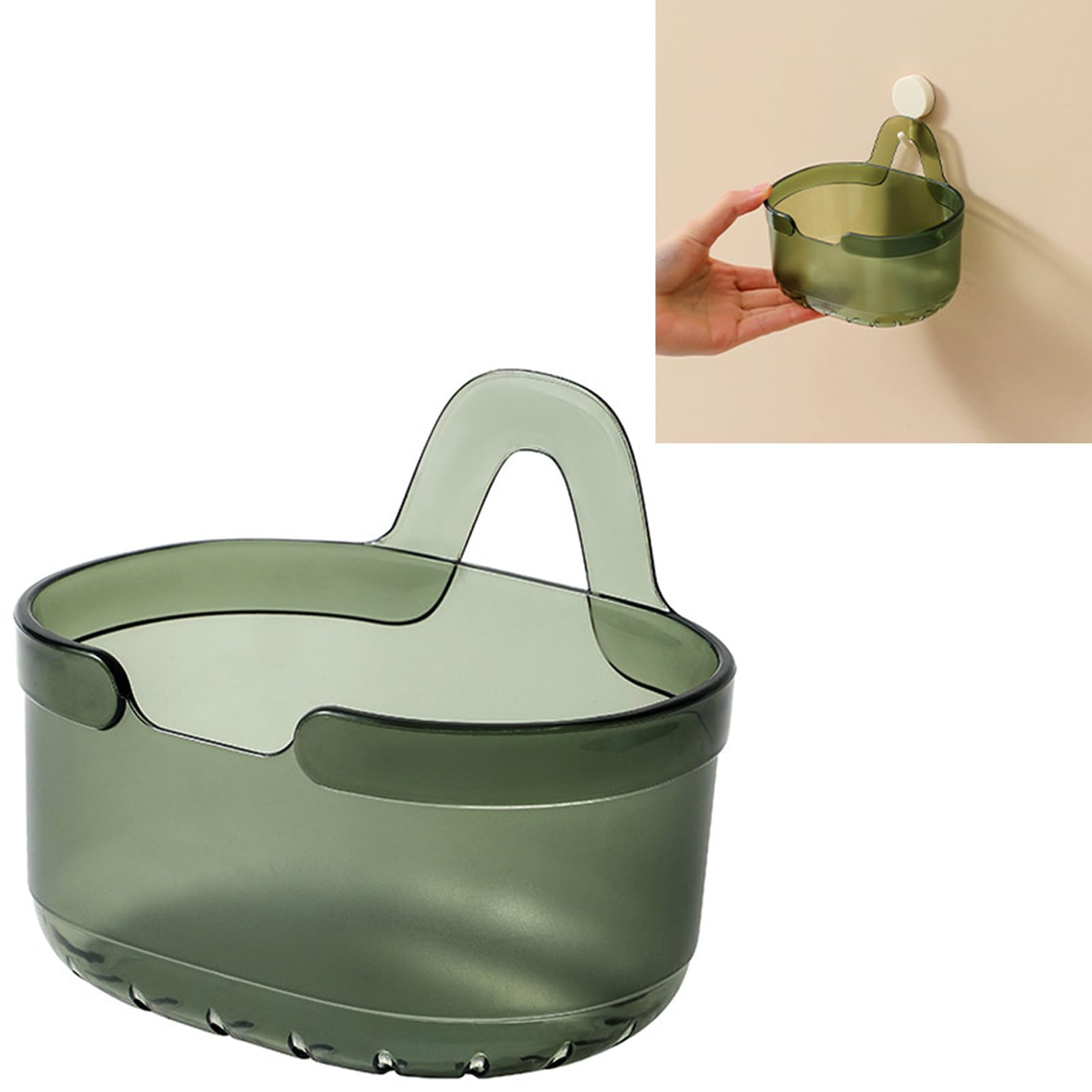 RXMORI Wall Hanging Storage Basket Plastic Hanging Basket for Kitchen Organization Hanging Shower Caddy Basket for Kitchen Bathroom