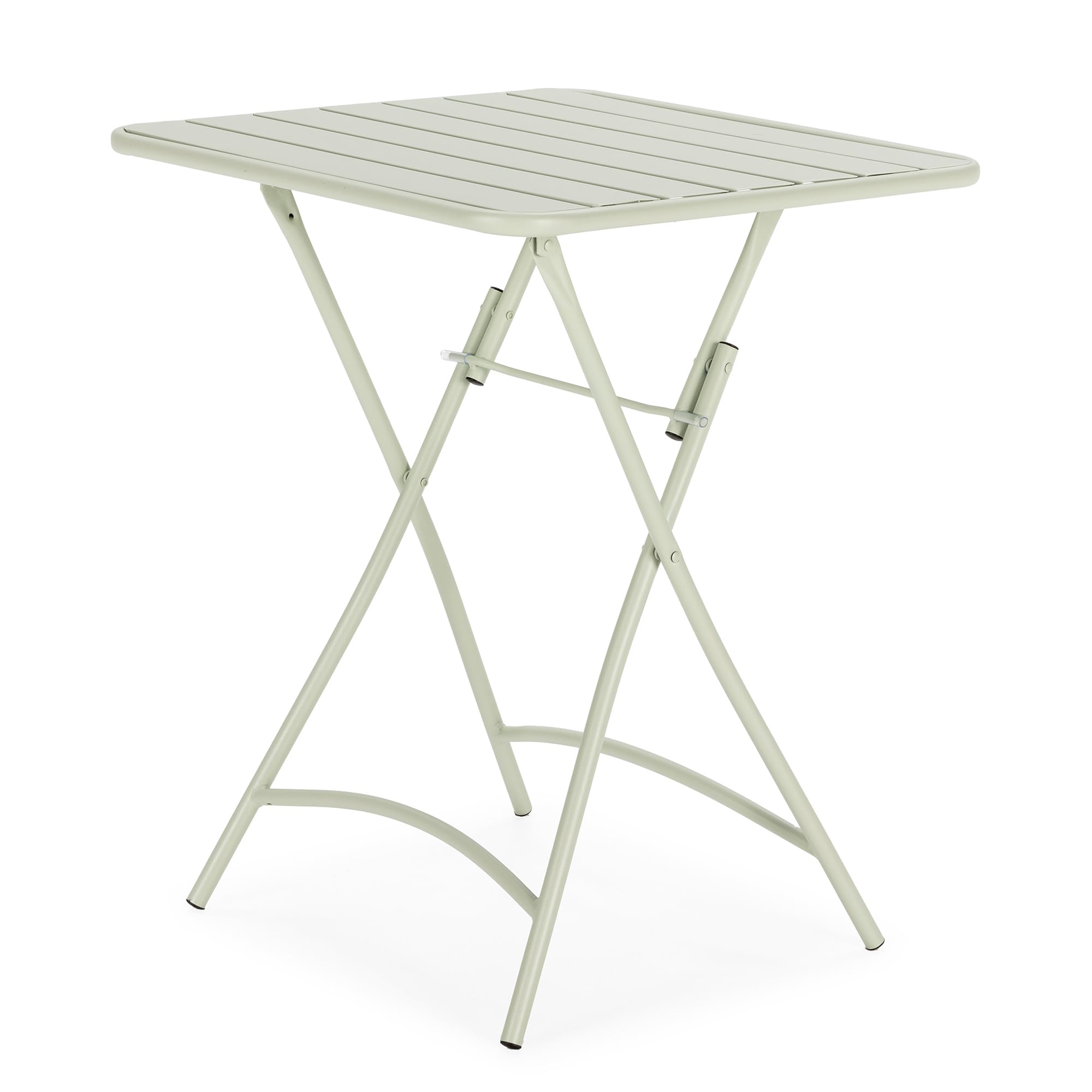 HOMN LIVING Klappbarer Gartentisch, Perle, quadratisch, aus Metall, Grün, 60 x 60 x 74 cm
