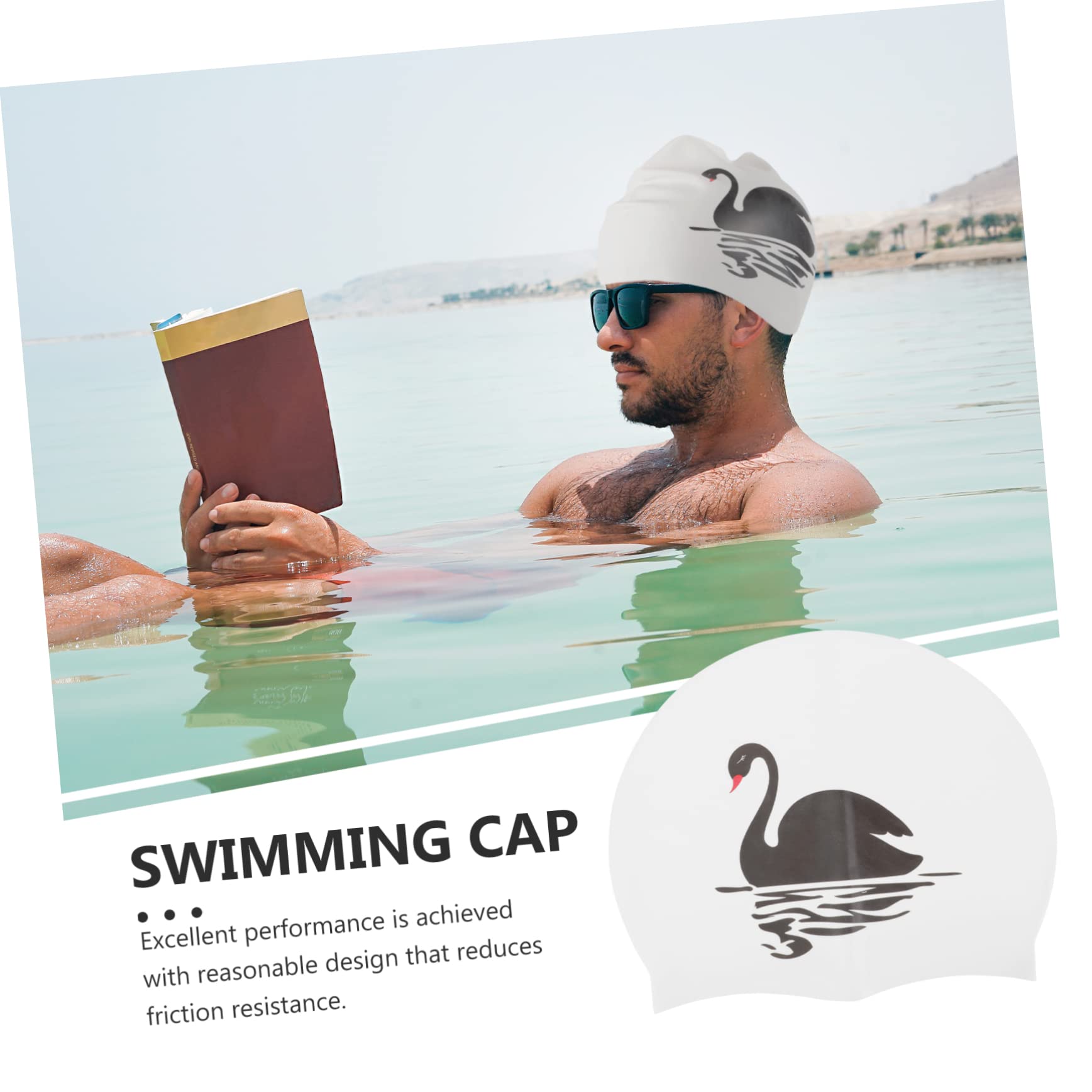 Cabilock 4piezas Gorro De Natación De para Cabello Gorro Elástico Unisex para Verano Diseño Antideslizante y Cómodo para Natación Piscina