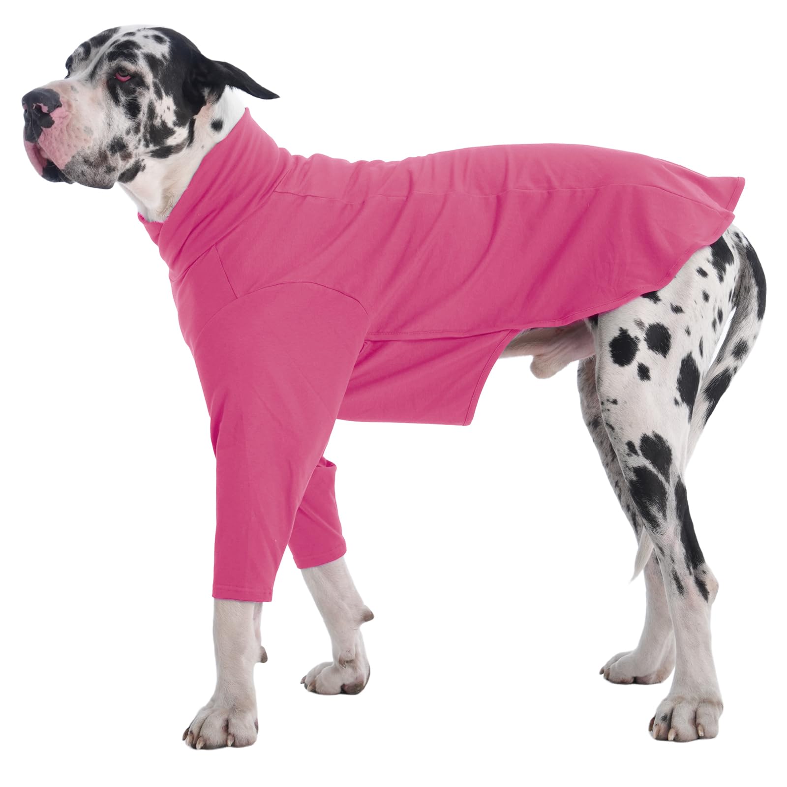 IECOii Dog Shirts for Large Dogs,Soft Dog T-Shirt for Spring Fall,Pullover Shirts for Dogs Girl Boy,Extra Large Dog Pullover Shirt Full Coverage Large Dog Shirt for Doberman, Great Dane,Rosered,4XL
