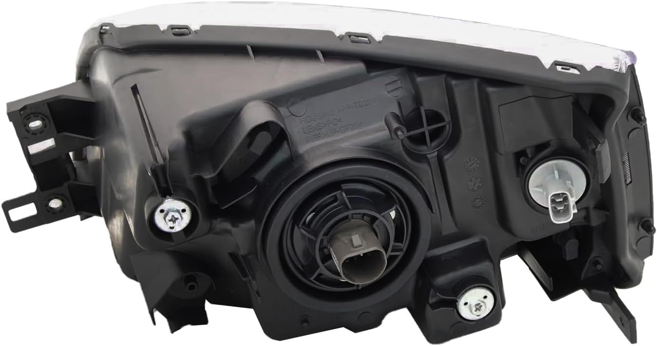 Replacement For Mitsubishi Endeavor 2004-2008 2010-2011 DOT/SAE Compliant, Halogen Headlight Assembly Set With Bulbs, Left & Right Sides, MI2502137, MI2503137 /MR971931, MR971932