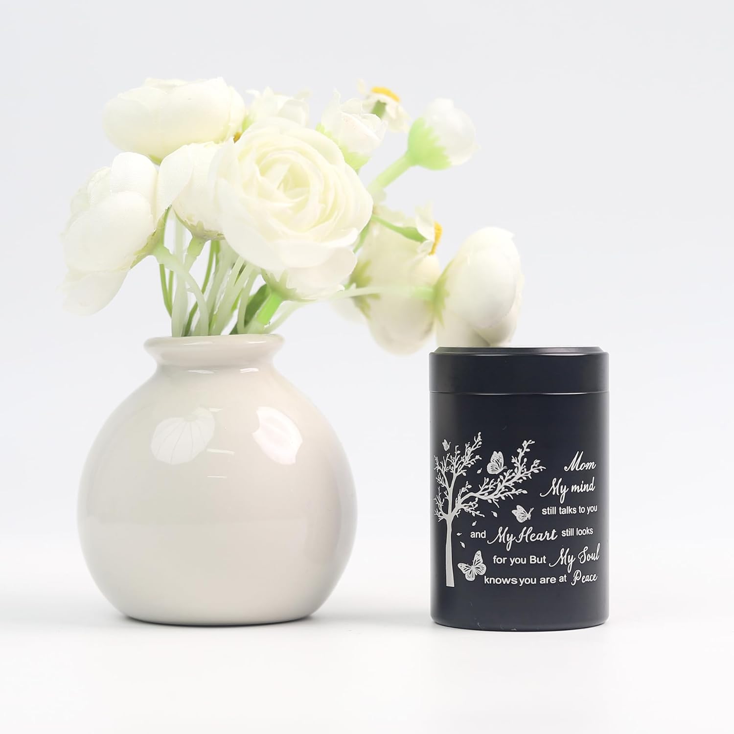 3 Inch Small Urn for Human Ashes Aluminum Mini Cremation Small Keepsake Box for Sharing Ashes Mini Urn-Mom - Image 6
