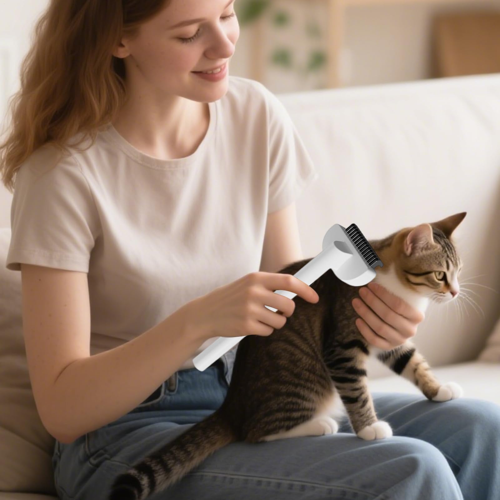 Spazzola Sfoltimento Pelo Gatto Spazzola Sfoltimento Pelo Cane | Rimuove il Pelo Morto e Pulisce il Mantello per Cani e Gatti