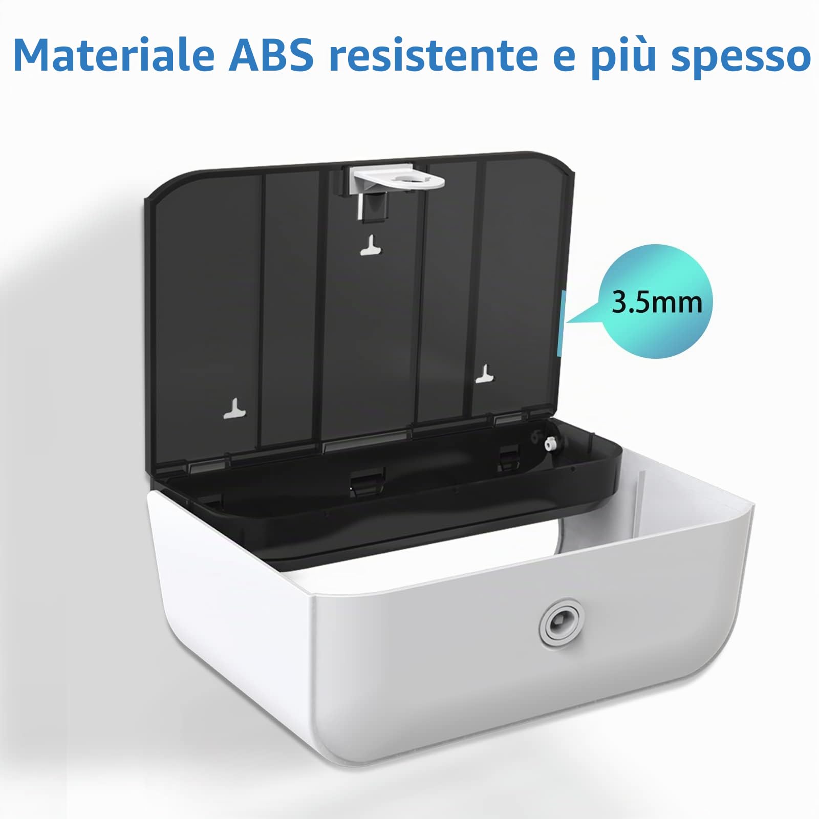 modunful Dispenser Carta Asciugamani a Parete Commerciale, Dispenser Salviette Bagno da Muro, Installazione Senza Fori, Bianco Spazzolato