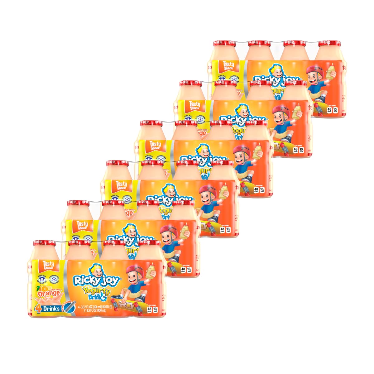 Sponsored Ad - Ricky Joy® Yogurty Drink, 3.37 fl oz each., 24 Bottles, Orange (Pack of 24)