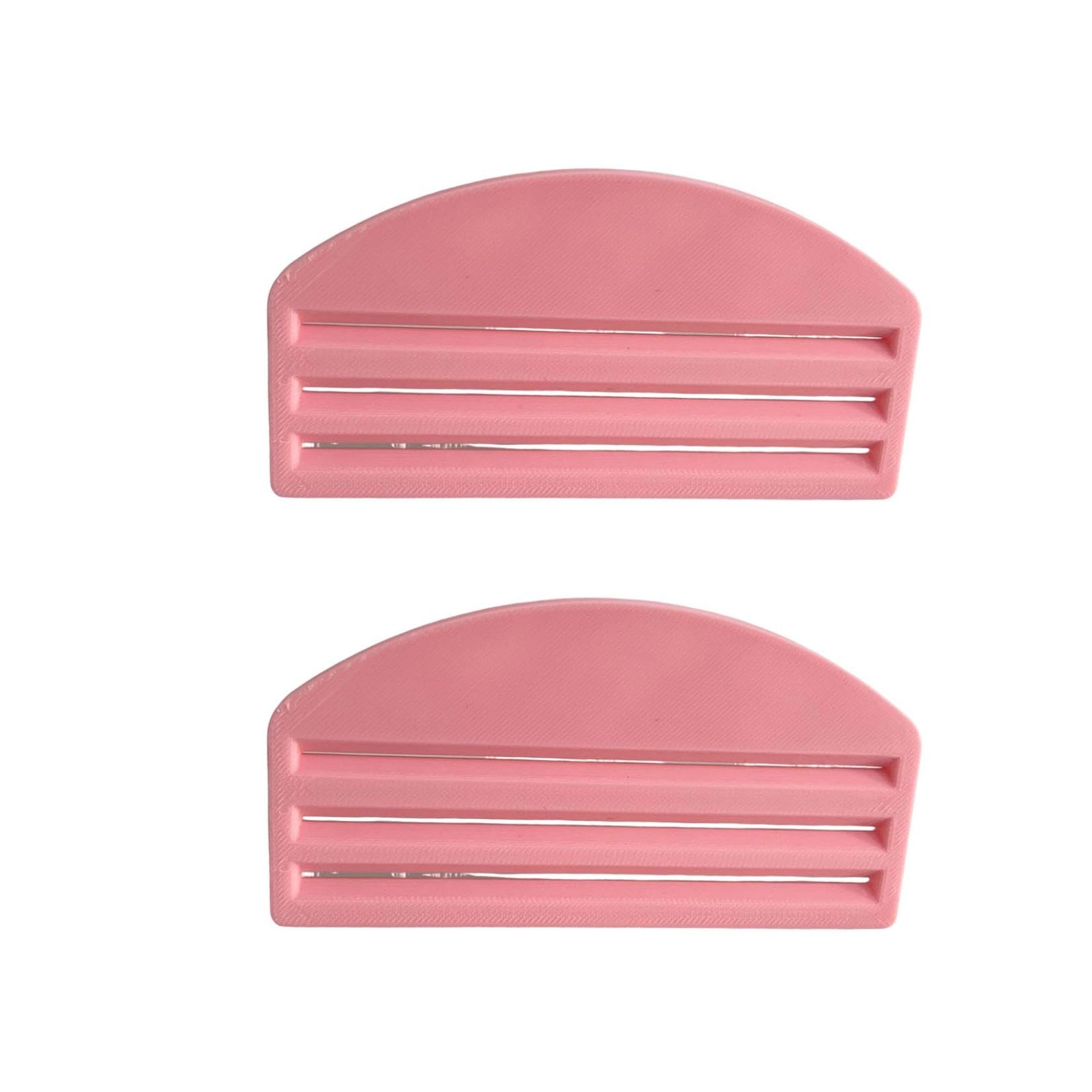 2pcs Cat Food Pouch Squeezer, 3D Printed Pet Food Tube Squeezer, Cat Treat Pouch Squeezer For Pet Food Bag, Pet Food Strip Press Tube Squeezer Tool (pink)