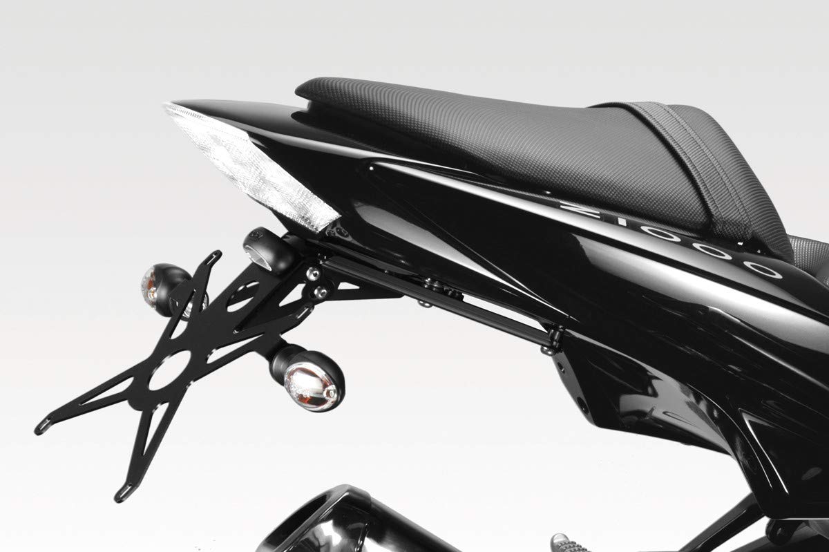 Z1000 2007/09 - Kit Targa (R-0599) - Portatarga Inclinazione Regolabile - Luce LED e Minuteria Inclusi - Accessori De Pretto Moto (DPM Race) - 100% Made in Italy