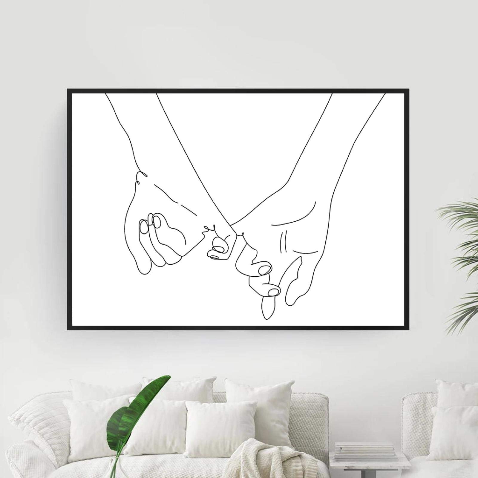Affiche couple amoureux mains le cadeau idéal pour mariage et pendaison de crémaillère