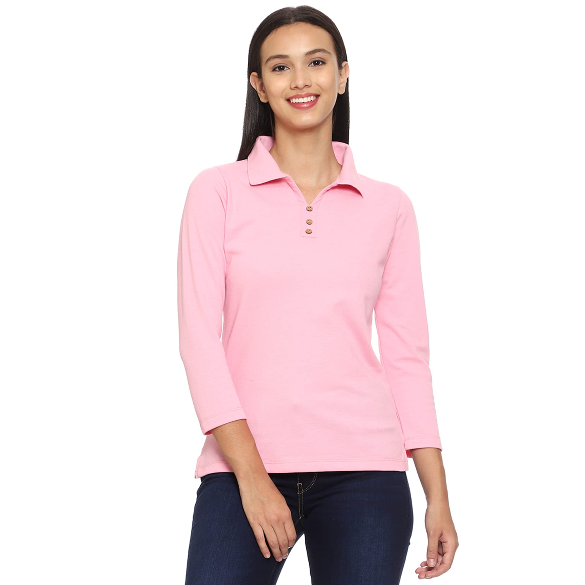 ROARERS| Women | Polo Neck | Baby Pink | Pique Cotton | Tshirt