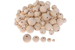 Assorted Wood Beads for Crafting
