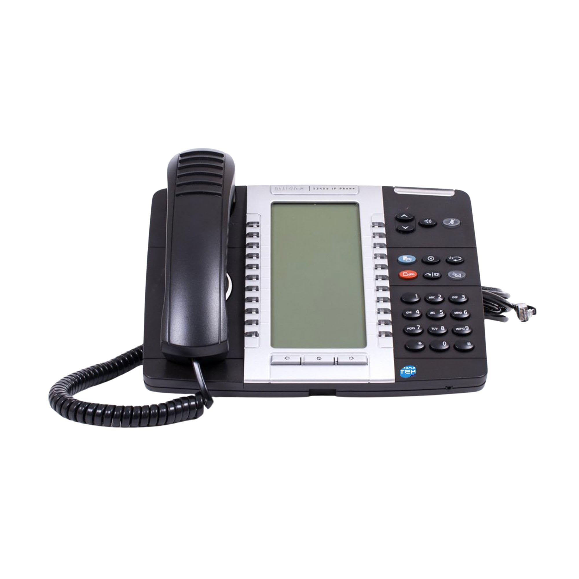 SIMPLETEK - Telefon VoIP PoE - 5340 IP Phone | podświetlany wyświetlacz, zestaw słuchawkowy i zestaw głośnomówiący w zestawie (odnowiony)