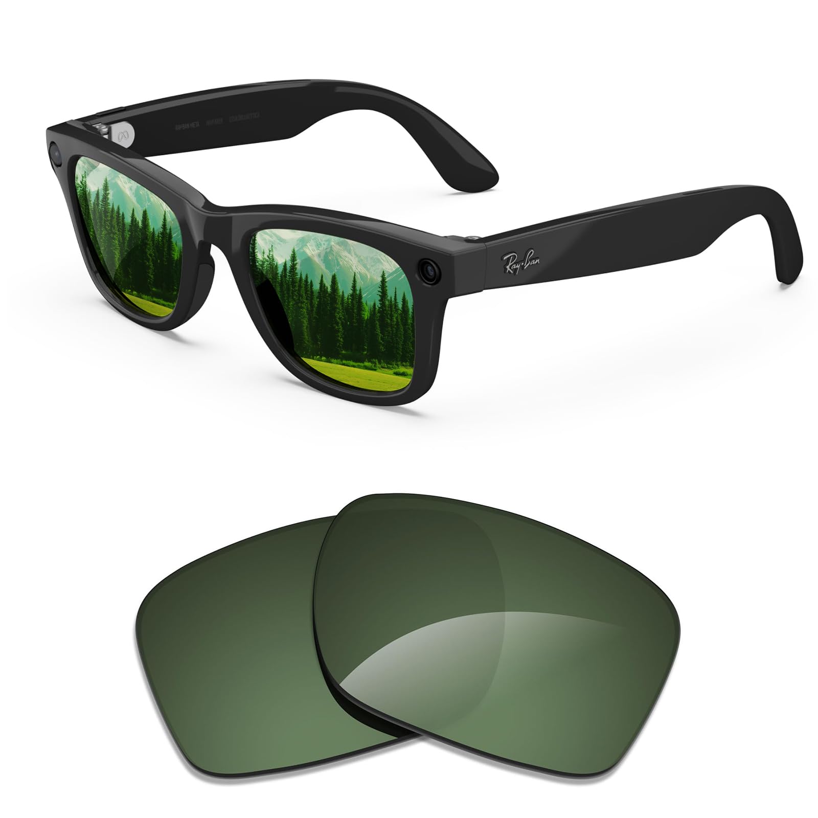 Amazon | 交換用偏光レンズ Ray-Ban Meta Wayfarer RW4006/(Gen 2