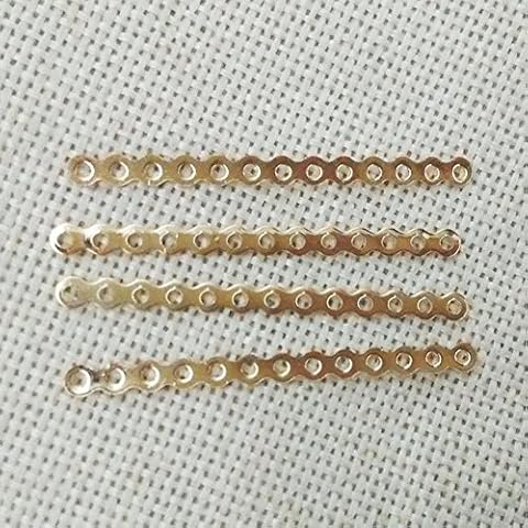zhiteng 20 pcs Accessories Jewelry Making Lariat Tassel Choker Necklace Multi Strand Layers Toggle Clasps Buckle Beads Spacers Earrings Bracelet Charms Findings Craft (Kc gold 45 mm 13 hole) Cover