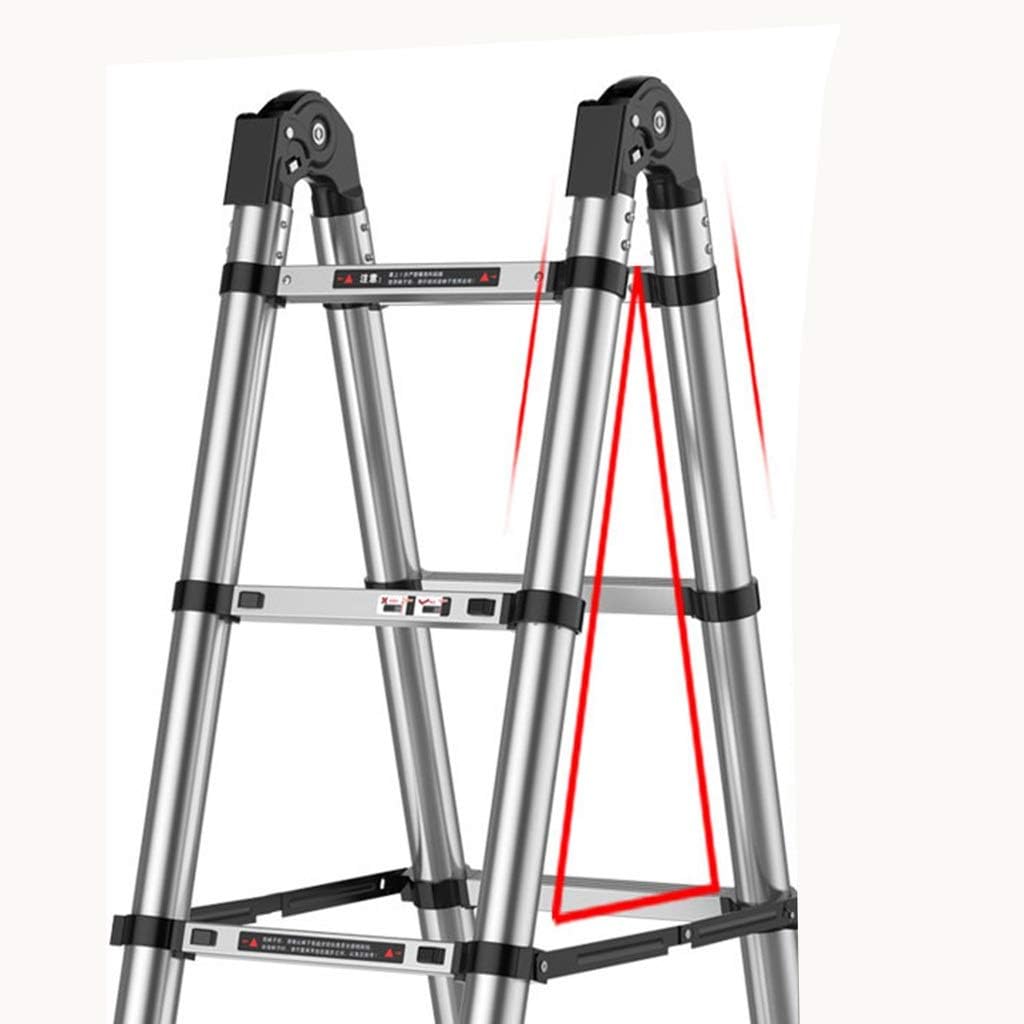 Multi-Function Extension Ladder, Foldable A Frame Ladder, Use A Straight Ladder Against Wall, for Outdoor, Home, Engineering -Load Capacity 330lbs (Size : 2.9+2.9m=5.8m(19ft))