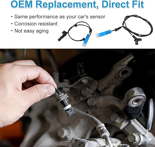 Miniatura 2 de 4 sensores de velocidad de rueda ABS compatibles con BMW 325Ci 330Ci 320i 325i 330i M3 Z4 2002 2003 2004 2005 2006, repuesto para 34526752681,
