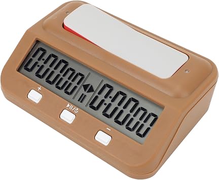 Chess Clock Chess Timer Digital Clock Portable Professional Digital Display Multifunctional Timing Count Down Delay Alarm Move Counts for Go Chinese Weiqi Tan