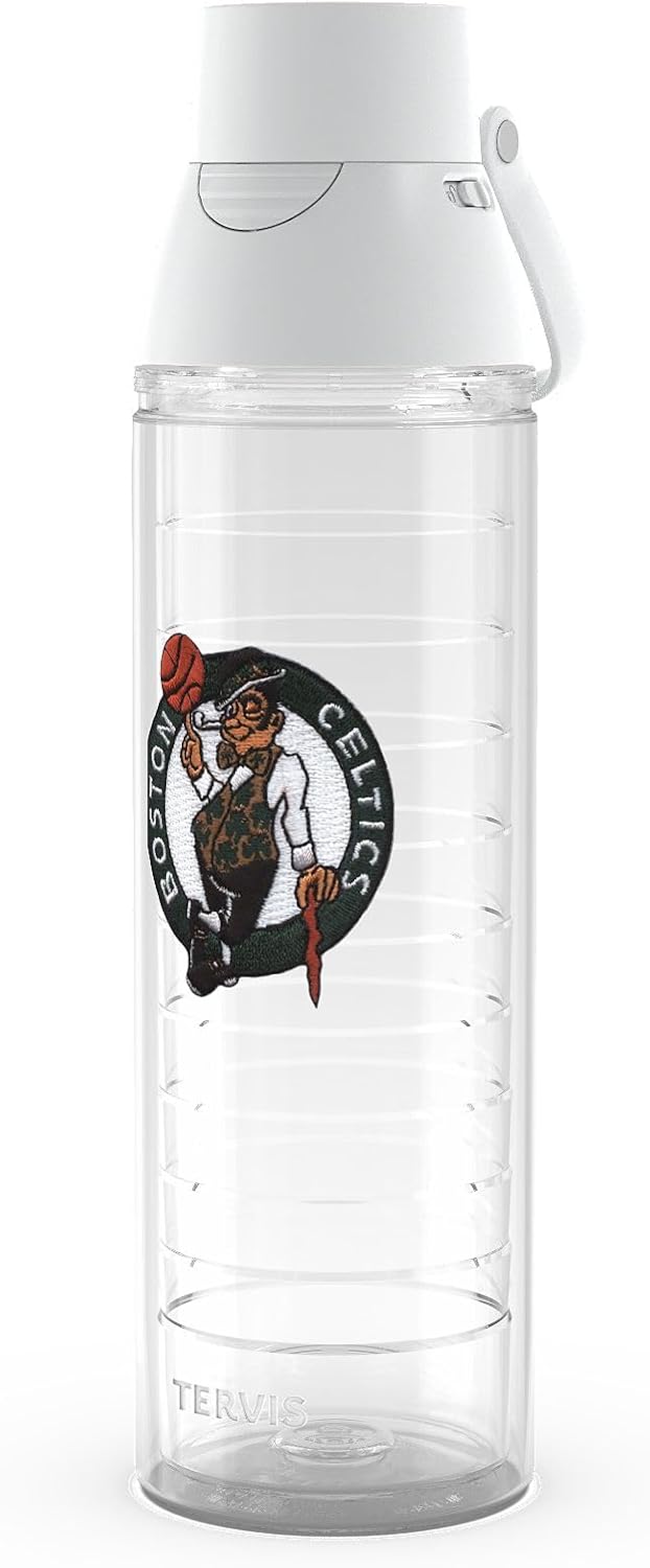 Tervis Venture® Lite Tritan 24oz Water Bottle with 2-in-1 VersaLid® | NBA® Boston Celtics – Embroidered Emblem | Made in America, Leakproof, Double-Wall Vacuum Insulated, Keeps Drinks Cold
