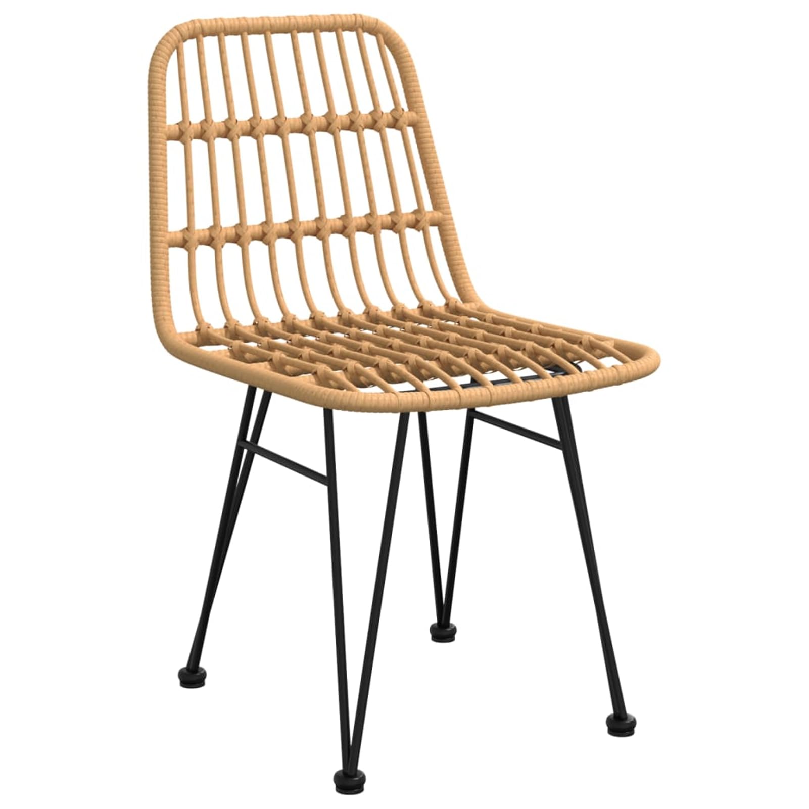 ATOMSTACK MAKER Homelen - Juego de muebles de jardín (3 piezas, polirratán, resistente a la intemperie, mesa con tablero de cristal templado y sillas con respaldo para terraza, jardín, balcón
