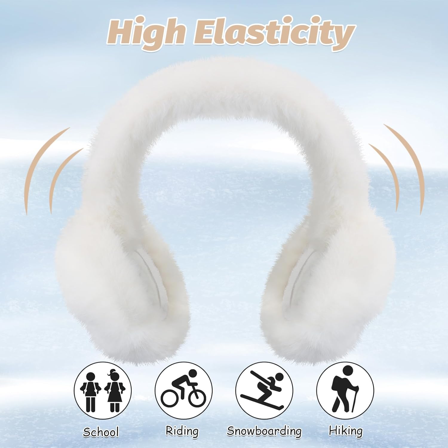 Kids Winter Ear Muffs Fuzzy Foldable Earmuffs Girls Soft Fluffy Ear Warmer Boys Toddler Cute Ear Cover for Cold - Image 5