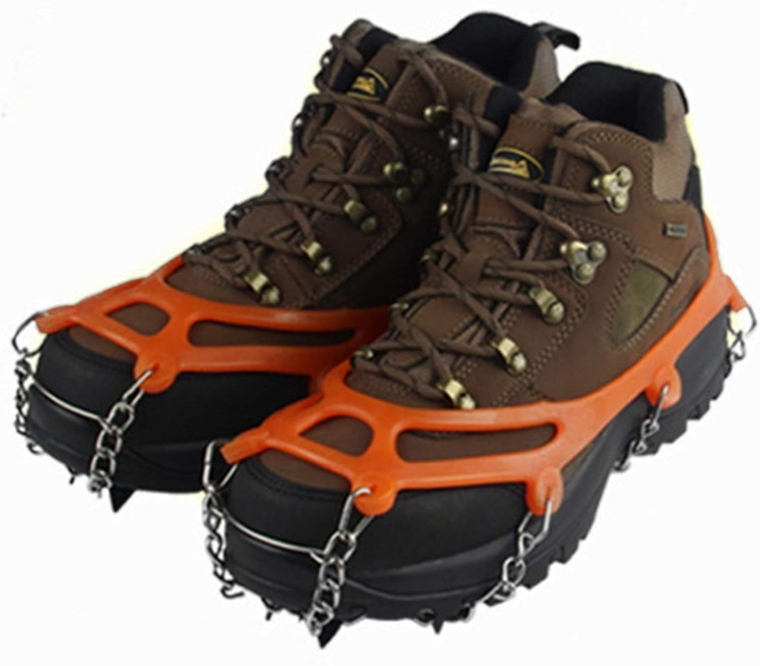 Ice Snow Grips Snow Non Slip Climbing Crampons Cleats Shoe Cover Ice Gripper for Spikes Hiking Winter Manganese Steel Outdoor Cleats Overshoes Ice Grips for Shoes