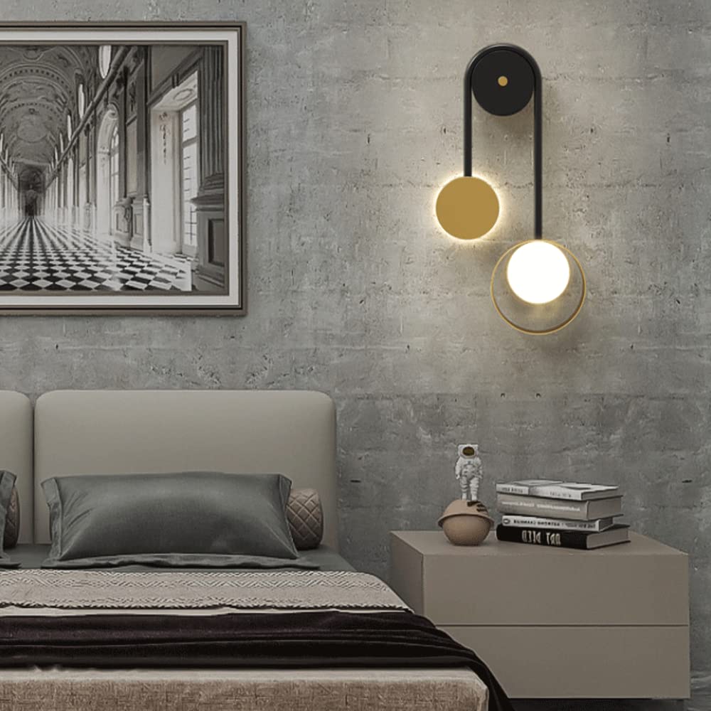 Amazon.co.jp: Simple Bedroom Bedside LED Energy Saving Wall Lamp, Living  Room Background Wall Decor Sconce, Creative 3 Color Dimmable Wall Switch  Wall Light Fixture (A) : Home & Kitchen