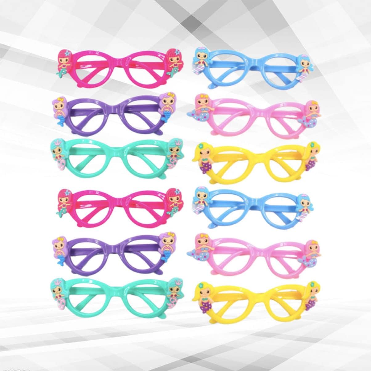 BESTOYARD 12 pcs Mermaid Eyeglasses mermaid costume sunglasses funny eyewear summer beach glasses mermaid party decorations : Clothing, Shoes & Jewelry