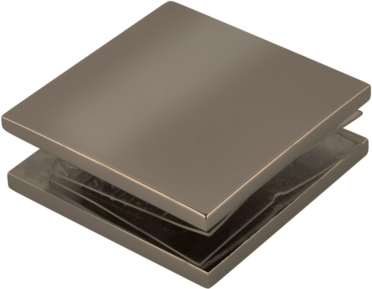 C.R. LAURENCE SCU4PN CRL Polished Nickel Square Style Hole-in-Glass Fixed Panel U-Clamp