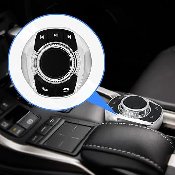 Wireless Car Steering Wheel Remote Control With LED Light 8-key Cup Shape
