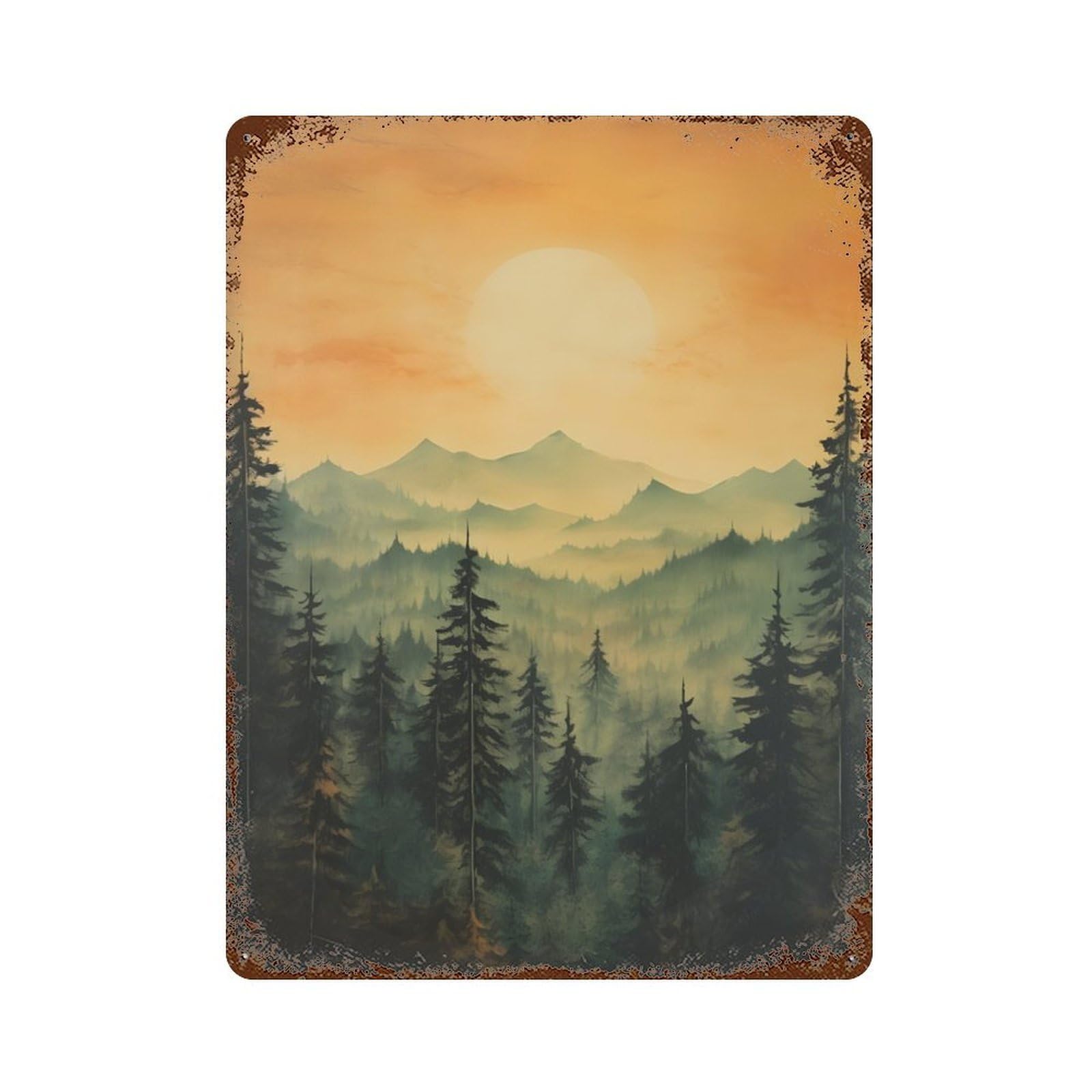 xiaoxiaoshen Aesthetic Sunset Wall Decor Art Metal Tin Poster Modern Home Decor Art Home Bar Shop Decorations Vintage Sign 40x30cm