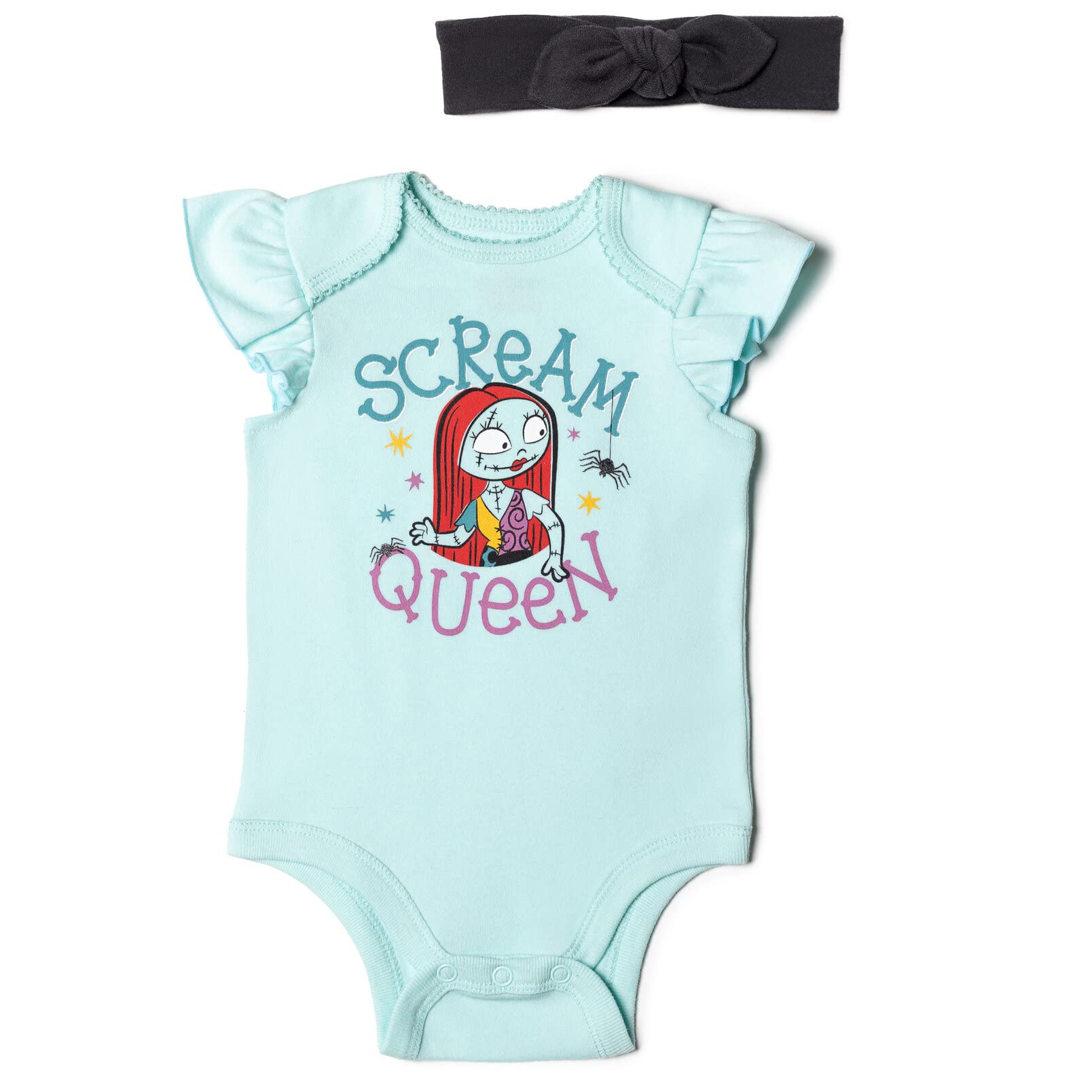 Disney Nightmare Before Christmas Zero Sally Jack Skellington - Conjunto de traje de 3 piezas para bebé y niña