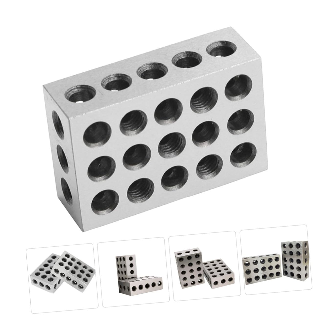 HOMSFOU Milling Machine Vise Flat Contours Block Metal Vise Parallel Pad 25x50x75mm