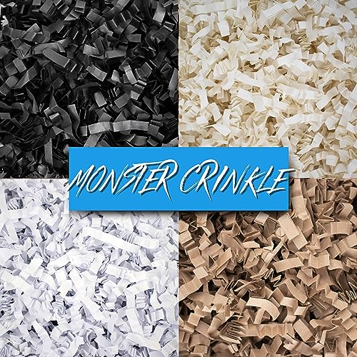 MagicWater Supply - 5 oz - Monster Black - Jumbo Large Cut Crinkle Cut Paper Shred Filler great for Gift Wrapping, Basket Filling, Birthdays, Weddings, Anniversaries