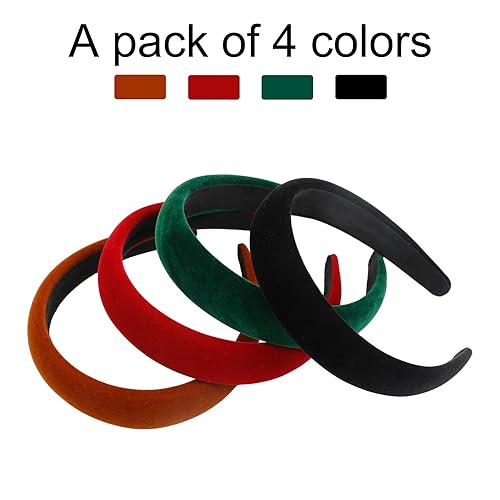 Miniatura 2 de WOVOWOVO Diademas anchas de terciopelo para mujer, bandas suaves para la cabeza para mujer, diademas de moda para niñas