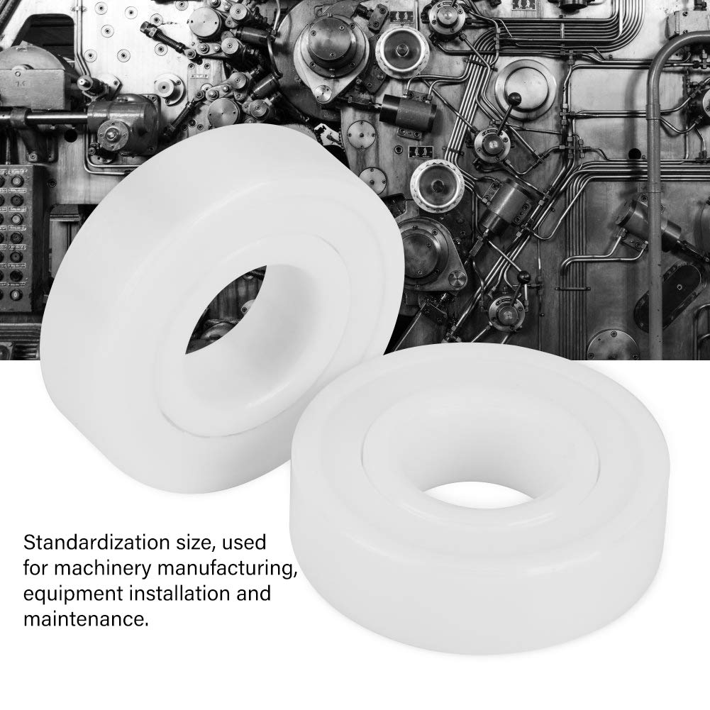 2pcs 6001-2RS Deep Ball Bearing Double Sealed Ceramic ZrO2 High Precision Sealed Full White 12x28x8mm