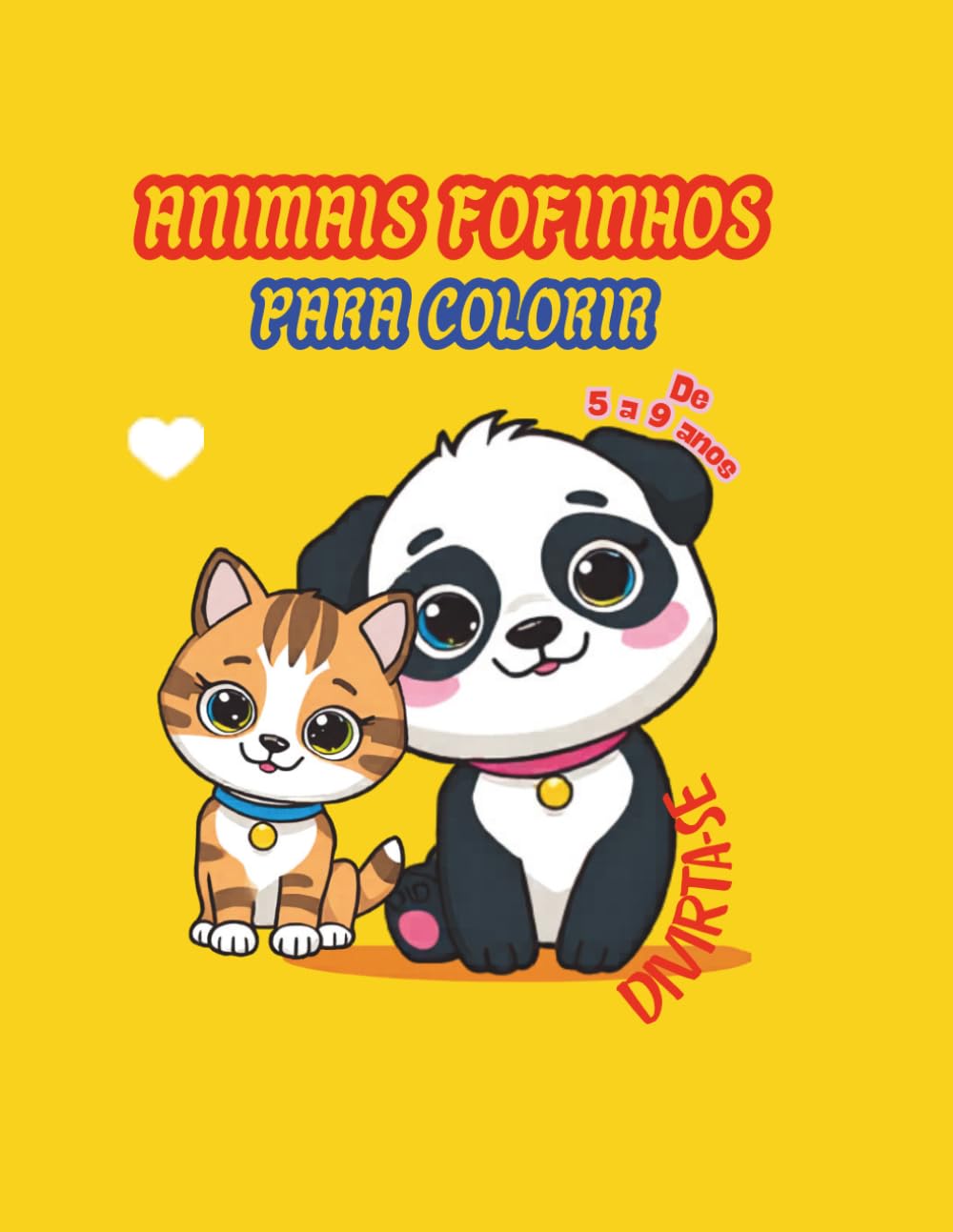 Livro de Colorir Infantil Animais Fofinhos: Animais Fofinhos para Colorir para Crianças de 3 a 6 Anos com Desenhos Fáceis e Simples
