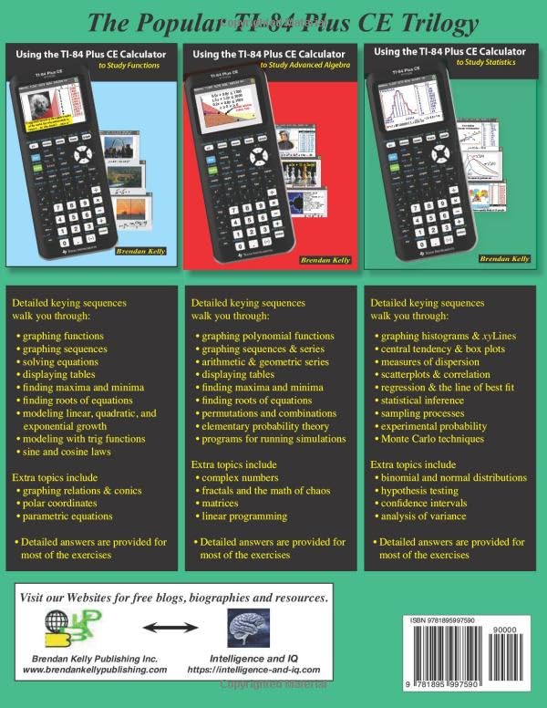 Using the TI-84 Plus CE Calculator to Study Statistics (Books for Teaching Mathematics with the TI-84 Plus CE Calculator) - Image 2