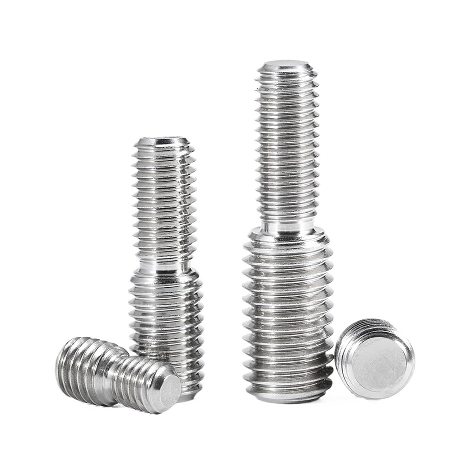 M3 M4 M5~M16 Change Thread Diameter External Thread Double Head Conversion Screw Size Reducer Head Bolt 304 Stainless Steel (Size : 10Pcs, Style : M4x10 to M8x10)