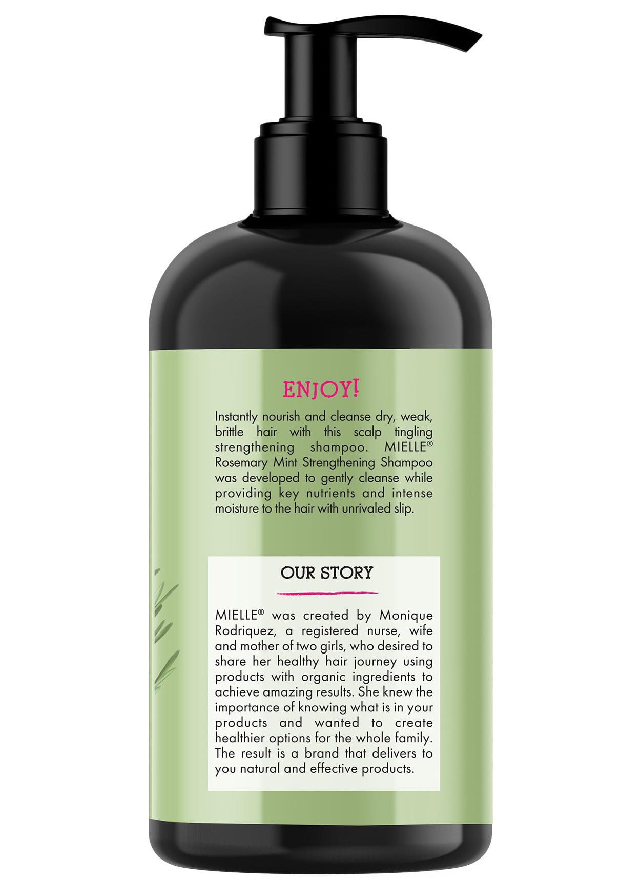 Mielle Organics Rosemary Mint Hair Strengthening Biotin Shampoo - Moisturizing Hair Shampoo for Women and Men to Gently Cleanse, Repair & Protect Strands (20 oz)