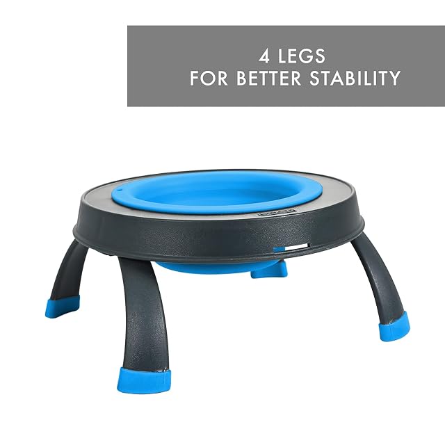 Foto 5 de 7 de Dexas Pets - Comedero Elevado Individual para Mascotas/Cuenco para Mascotas, Capacidad de Taza de I.5, Azul…