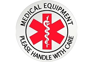 Top Label 4-Inch Medical Alert Luggage Tag Stickers