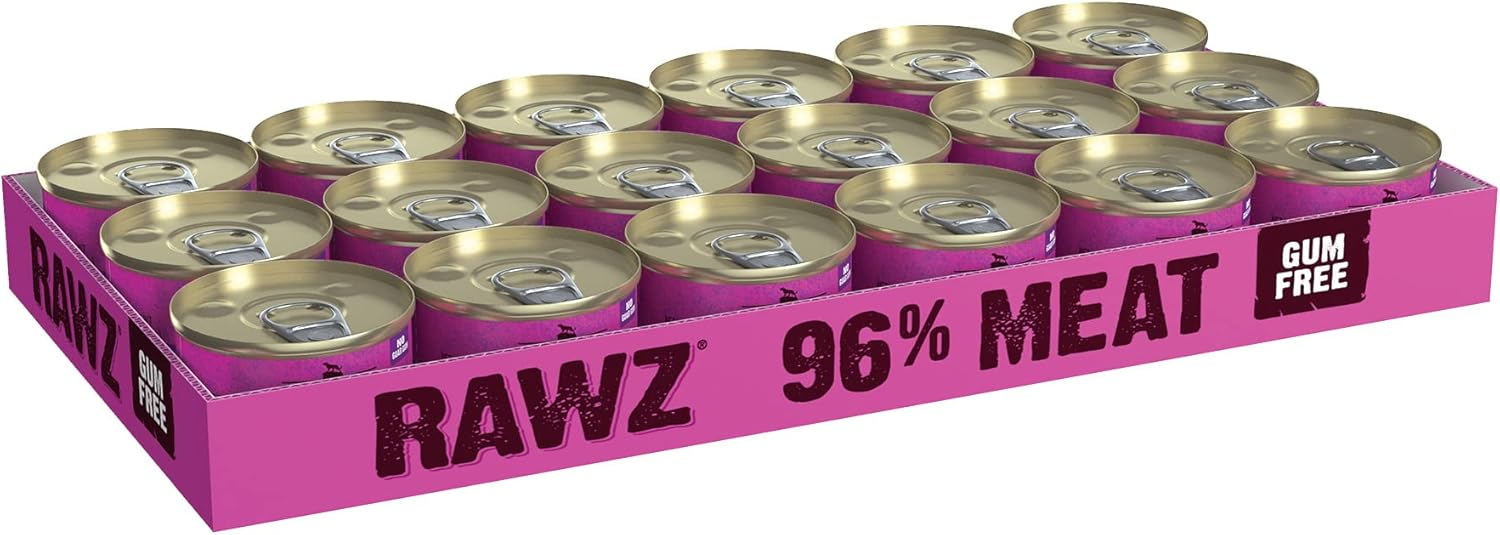 Rawz Natural Premium Pate Canned Cat Wet Food - Made with Real Meat Ingredients No BPA or Gums -3 oz Cans (Case Pack of 18) (Turkey)