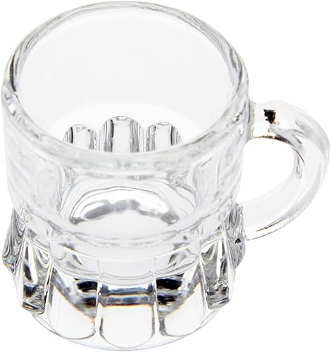 Miniatura 8 de Okuna Outpost Paquete de 12 vasos de chupito de cerveza de 1 onza con asas para hombres, transparentes (1.57 x 1.9 pulgadas), juego de chupitos