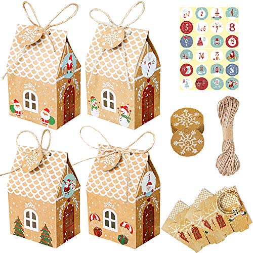 Télécharger Calendrier de l'Avent à remplir, ensemble de boîtes cadeaux de Noël, boîtes à bonbons, pochette PDF