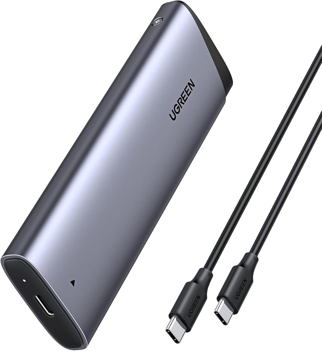 UGREEN M.2 NVMe SSD Enclosure 10Gbps USB 3.2 Gen 2 (10 Gbps) to NVME PCI-E M-Key/(B+M) Key Solid State Drive External Enclosure Support UASP Trim for 2230 2242 2260 2280 NVME SSDs