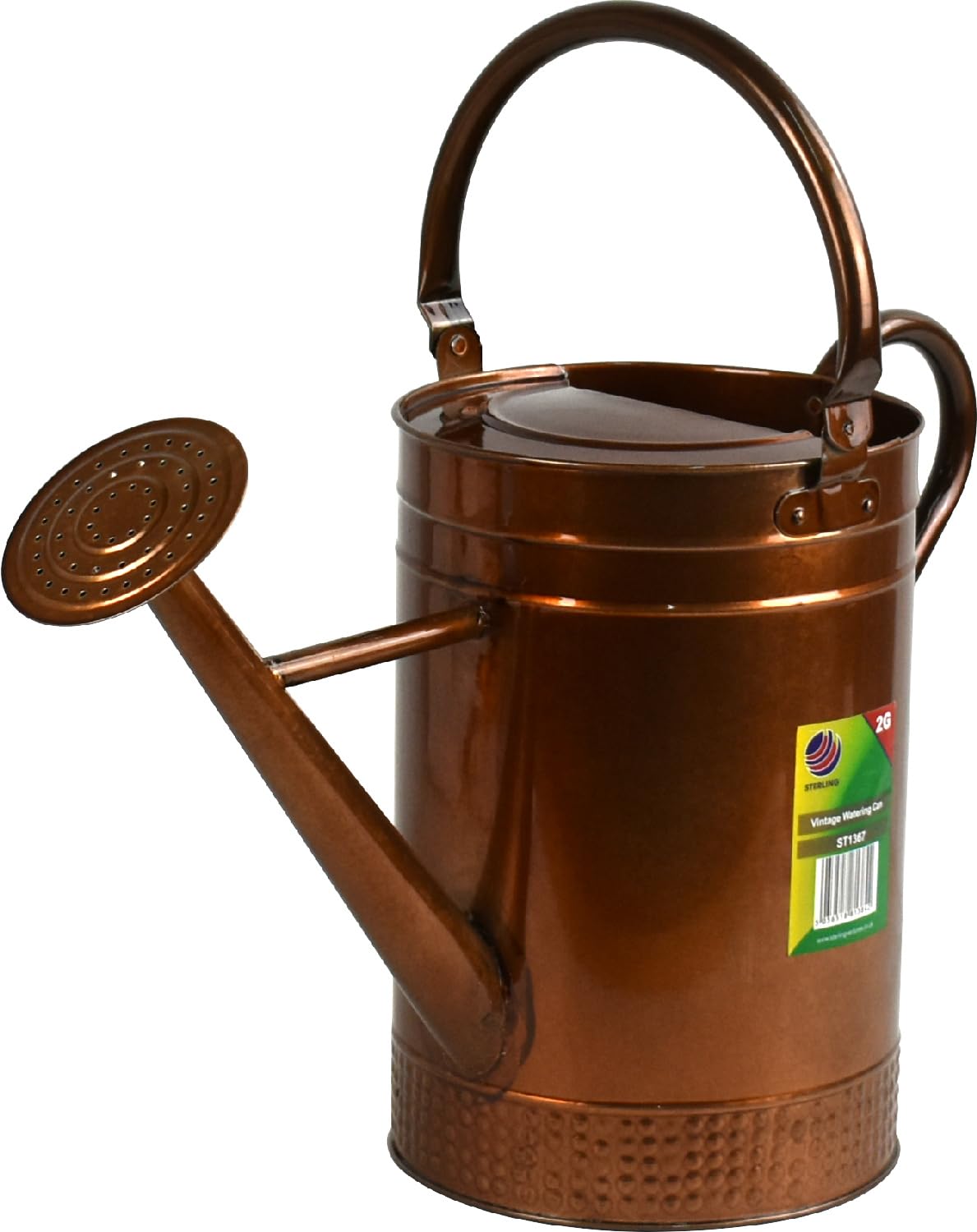 2 Gallons Galvanised Steel Watering Can Gloss Finished 9L (Bronze)
