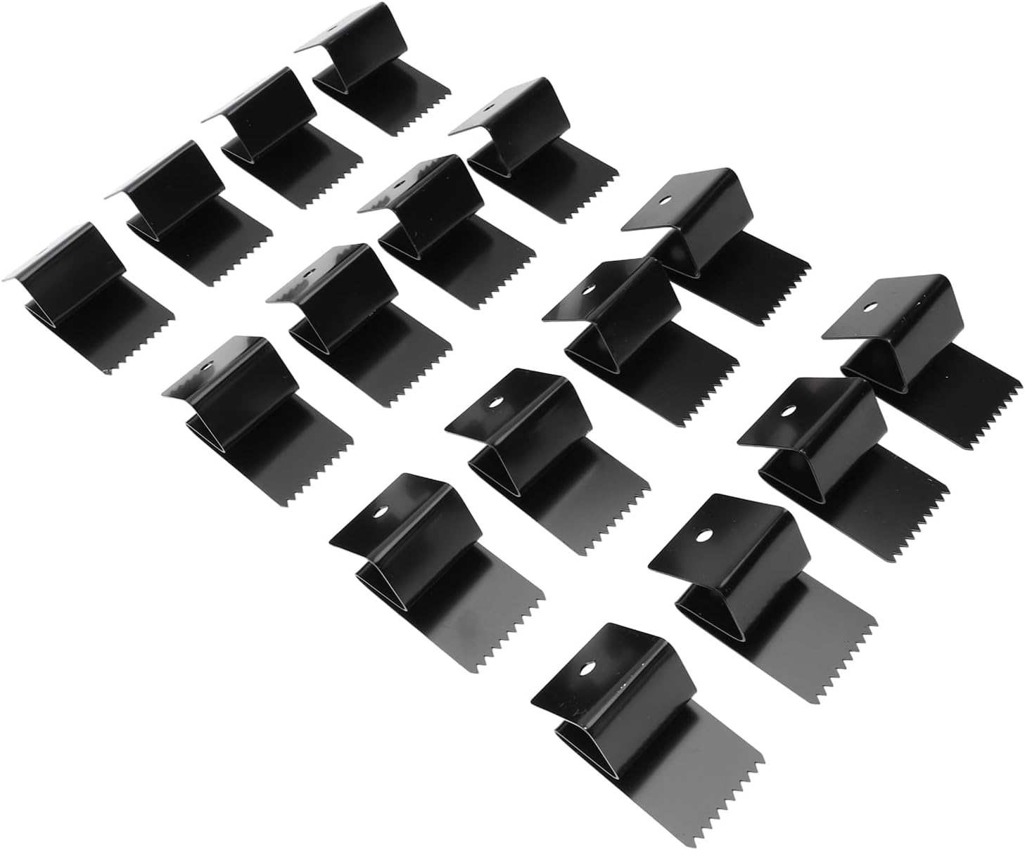 16PCS Hurricane Window Clips,Hurricane Shutter Clip,Fit 1/2 Inch Thick Plywood Stainless Steel Reusable Hurricane Board Up Clip Shutter Hardware for Window Guard (Black)